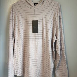 VRST Striped Hooded Long Sleeve Tee - Light Purple. Sz L. NWT